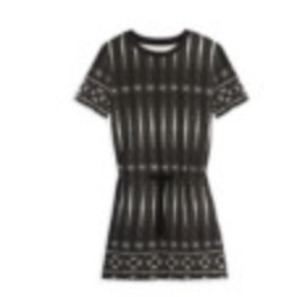 Tory Burch DRAWSTRING WAIST T-SHIRT DRESS - BOLOGAN KNIT DRESS A, Size: L - Picture 7 of 11